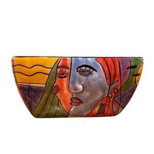 Muzeum Picasso Medium Bowl 6 1/4”x6 1/4 Rare Size Bowl Vintage HAND PAINTED